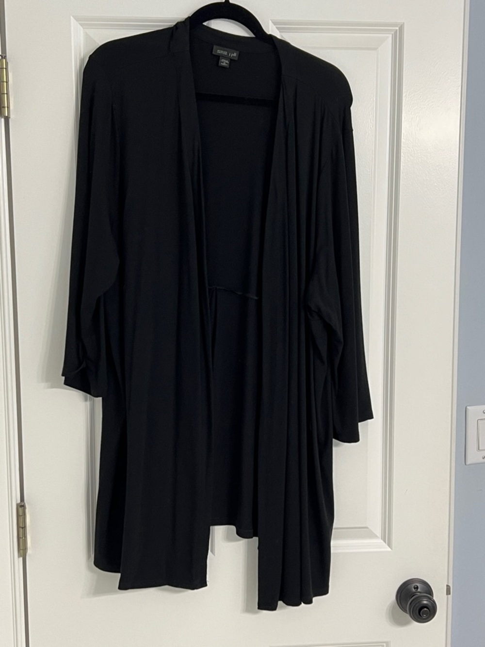 Jjill Wearever  Black Open Drape Cardigan
